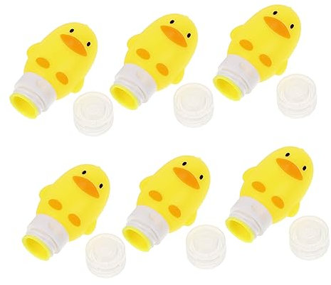 PAMINGONO 6pièces Bouteilles De Voyage Silicone Pour Lotion Et Distributeurs Étanches Et Rechargeables Contenants Pour Cosmétiques Et Produits De Toilette