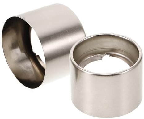 OKUMEYR 2pièces Anneaux Abat-jour Métal Nickelé Pour Douilles Céramique Lot De Bagues Médium Adaptateurs Compatibles Supports Lampes Modernes