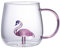 Tazza da caffè con animale carino all'interno, tazza da caffè in vetro trasparente da 380 ml con manico, resistente al calore, simpatica tazza da tè e latte, ottima idea regalo