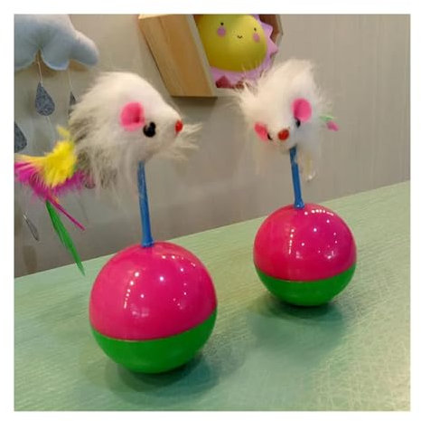1pc nouveauté Jouets durables for Chat de Compagnie Mimi préféré Fourrure Souris gobelet Chaton Chat Jouets balles de Jeu en Plastique for Attraper Les Chats Fournitures