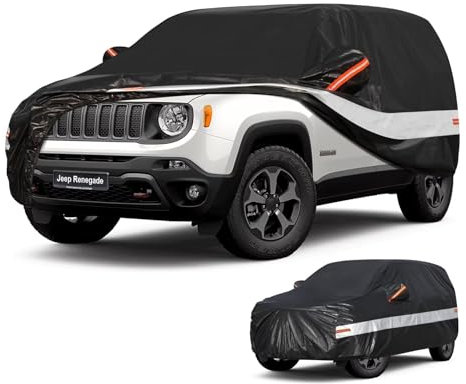 Holthly 10 strati Telo Copriauto SUV per Jeep Renegade(2014-2025),100% copertura auto impermeabile,Telo Copri Auto per Esterno,impermeabile,protezione UV,antivento,antipolvere