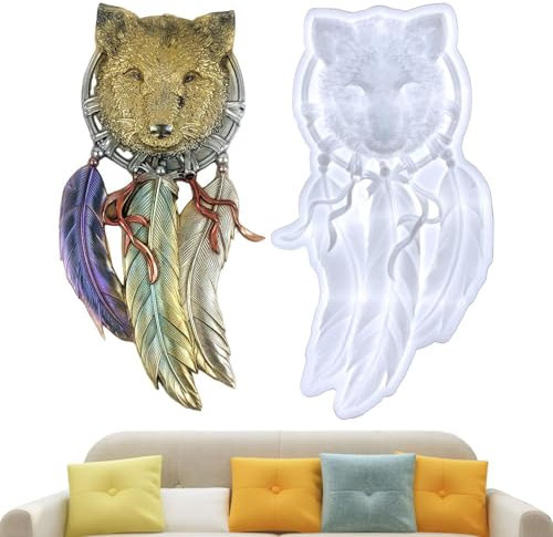 Traumfänger-Herstellungsform, Feder-Dekorationsform, Dreamcatcher-Federharz-Formen, Tier-Kunst-Orangenformen für das Basteln von Zementbeton