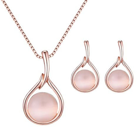 Set di gioielli da sposa Gioielli da sposa Gioielli da sposa, Donna Parure gioielli, Gioielli in oro rosa Parure Gioielli per Donna Ragazza Pendenti, Collana da sposa Festa Compleanno Anniversario