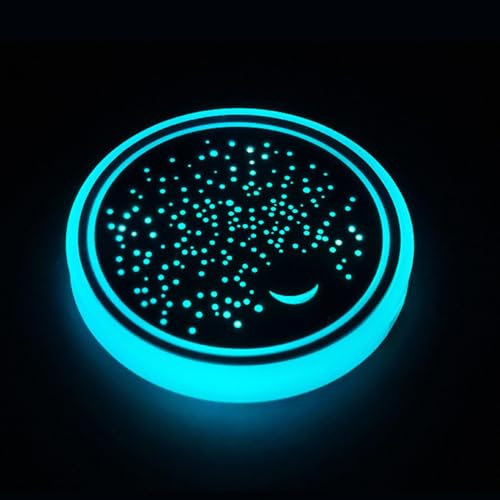 Uhngw LED-Auto-Getränkehalter-Einsatz, USB-Auto-Untersetzer mit LED-Licht