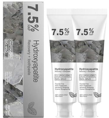 Hydroxylapa-Zahnpasta, 7,5 % Hydroxylapa-Zahnpasta für fortschrittlichen Zahnschmelzschutz und Zahnstärkung, Nano-Hydroxylapa-Zahnpasta, fluoridfreie Zahnpasta für empfindliche Zähne (2)
