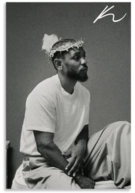 Kendrick Poster Lamar Rapper Musik Retro Vintage Cover Musikposter für Zimmer Ästhetische Leinwand Wandkunst Schlafzimmer Dekor 30 x 45 cm