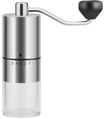Home Office Travel Portable Hand Coffee Grinder with Manual Coarseness Settings User-Friendly Coffee Hand Grinder(Light Grey)