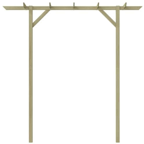 Pergola d'extérieur en bois avec support de treillis pour plantes grimpantes - Tonnelle de jardin pour vignes, fleurs et plantes - 200 x 40 x 205 cm - Décor paysager d'arrière-cour