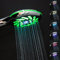 JINYOMFLY Pommeau de Douche Temperature, 7 Couleurs Douchette avec Temperature, 3 Modes Douchette Seule LED, 12,5cm Pommeau de Douche Lumineux