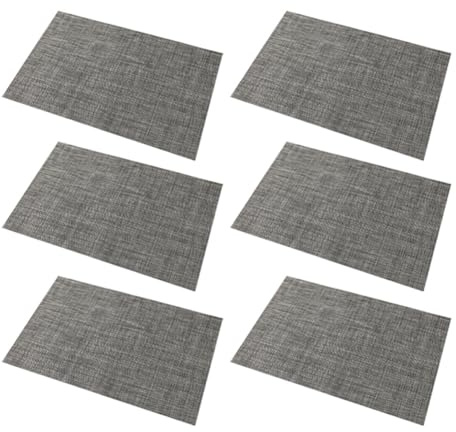 Rinteea Placemats Set of 6 Washable Wipeable Place Mats for Kitchen Table Heat Non-Slip Table Mats-B Easy to Use