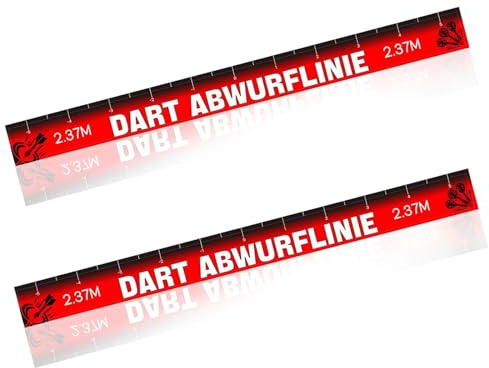 2 Stück Dart Abwurflinie Abstandslinie Dart Oche Selbstklebend Wurflinie für Zuhause Spielzimmer Kinderzimmer Wohnbereich