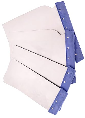 HUVZOR Set di 4 spatole giapponesi, 42/68/87/124 mm, per incollare, lisciare e distribuire materiali. Spatole in metallo resistenti e flessibili con ottima presa.