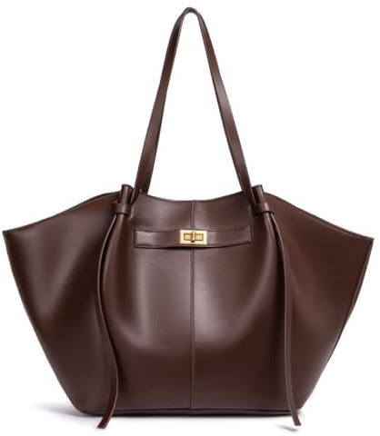 Youlity Leder Tote Bag Damen Shopper Tasche Groß Henkeltasche Hobo Handtasche Vintage Schultertasche für Arbeit Schule Einkauf Reisen Büro