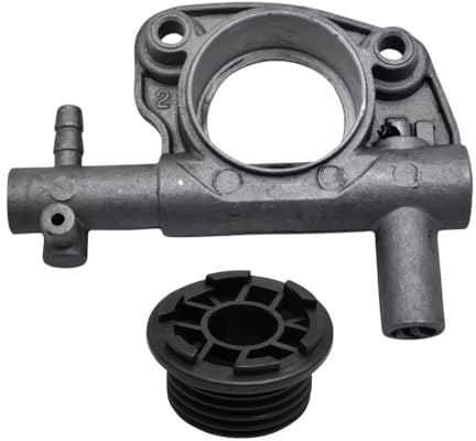 Terra Ricambi Pompa Olio completa con Vite senza Fine 6 Denti per Motosega OLEO-MAC 936 940 947 952 ed EFCO 136 140 147 152 | Compatibile Motoseghe Originali e Cloni | Ricambio Professionale