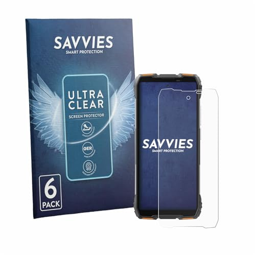 Savvies 6 Stück Schutzfolie für Blackview Oscal Pilot 6 Displayschutz-Folie Ultra-Transparent