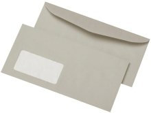 ELEPA 30005396 Kuvertierumschläge Recycling (114x229 mm), mit Fenster, gummiert, 75g/qm, 1.000 Stück