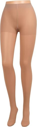 COMPRESSANA Calypso 70 den - Feinstrick Stützstrumpfhose für die Schwangerschaft - Umstandsstrumpfhose mit extra weitem Leibteil - mittlere Stützwirkung mit 12-14 mmHg Kompression - Größe VI - Farbe silk - 1 Stück