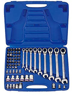 king tony 91262MR Coffret de Clés Mixtes à Cliquet Métriques avec Jeux de Douilles Torx®, Set de 62
