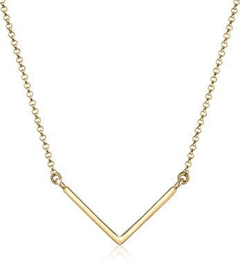 Elli Halskette Damen V-Shape Anhänger Geo Minimal in 925 Sterling Silber vergoldet