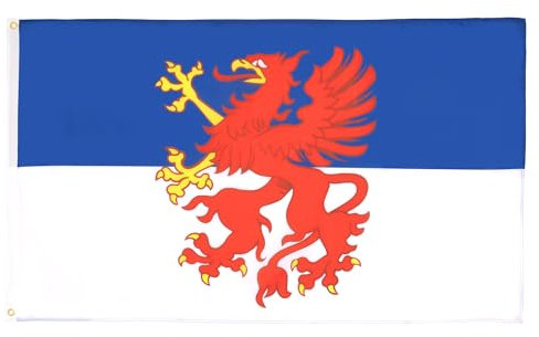 AZ FLAG - Flagge Pommern - 150x90 cm - Pommerns Fahne 100% Polyester mit Messing-Ösen - 110g