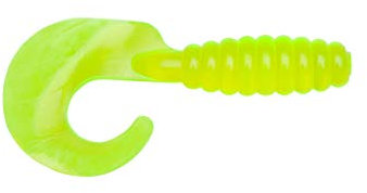 Yum Lures Unisex-Erwachsene YUM Grub Angelköder mit gelocktem Schwanz, Hellgrün, 3\