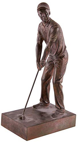 PALLART 7497 Trophäe Sport mit Design D Figur Harz Golf 39 cm, Bronze, Einheitsgröße