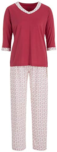 Zeitlos Pyjama Set Damen Schlafanzug Heart 3/4 Arm