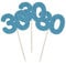 Number 30 Cupcake Toppers - 12pk Cake Decoration, Birthday, Anniversary, Pick, Pics, Thirty (Blue Glitter)