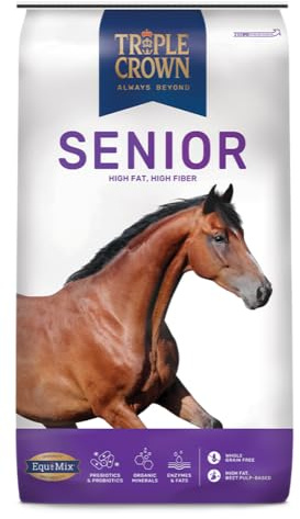 Triple Crown Senior Horse Feed, High Fat and High Fiber, 50 lbs