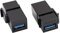 AAOTOKK Adattatore USB 3.0 A Keystone Da Femmina a Femmina USB 3.0 A Adattatore jack Keystone Adattatore Accoppiatore presa per Pannello di Uscita Piastra a Muro(Nero/2 Pezzi)