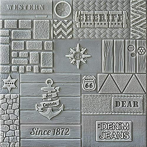 H&RB PE Mousse Panneaux Muraux 3D Mur Auto-Adhésif Stickers pour Chambre Salle De Bain Salon Intérieur Bricolage 70 X 70Cm,D,1PCS
