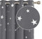 Deconovo Bedroom Curtains Star Pattern Thermal Insulated Eyelet Blackoout Curtains for Children 52 x 72 Inch Drop Grey 1 Pair