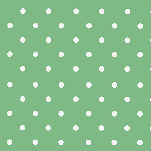 ecosoul Wachstuchtischdecke Dots Polka Mint weiße Punkte (7,50€/Meter) Wachstischdecke Schutzdecke Gartentischdecke glatt abwaschbar Meterware Breite:140cm Länge:100cm