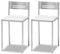 ASTIMESA Dos Taburetes de Cocina con Respaldo Polipiel Blanco, Altura de Asiento 45 cms. (TABCRBL)
