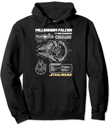 Star Wars Gold Millennium Falcon Schematics Sudadera con Capucha