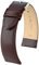 HIRSCH Uhren-Armband Osiris L - Uhr-Band aus glänzendem Kalbs-Leder mit feiner Struktur - Braun - 22 mm