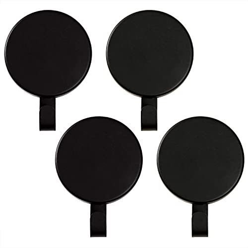 Magnetischer Kranzaufhänger für Metall-Tür, perfekt zum Aufhängen von Kühlschrank, Weihnachtskränzen, Partydekoration, super starker Magnetismus, Schwarz, 4 Stück