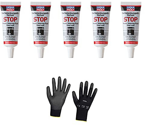 Iloda 5xOriginal Liqui Moly 35ml Servolenkungsöl-Verlust Stop 1099 Schutzhandschuhe