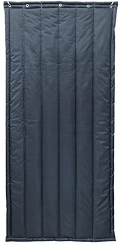 Rideau de Porte Isolant Thermique, Rideau Porte d'entrée Isolant Phonique, Hiver Coton Rideau d'occultation Coupe-vent Imperméable Anti Bruit Ecran ( Couleur : Gris , Taille : 80×210cm/31×83inch )