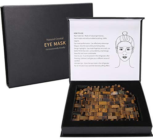 Jade Schlafmaske, Jade Augenmaske Stein Müdigkeit Reduziert Das Tool Zur Pflege Augenmaske Kühlung Schlaf For Kälte- & Wärmekompressen Der Schlafentspannung[Gelb]