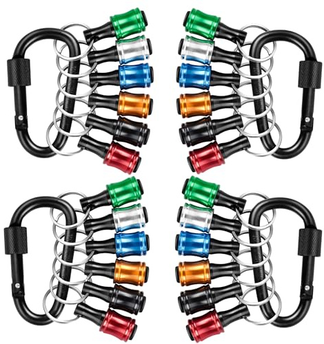 Bit Holder Keychain 24pc Bit Holder 1/4 inch Hex Shank Screwdriver Bits Holder Extension Bar Keychain Screw Adapter Drill Change Hand-held Screwdrivers Drill Bits Holder Portable