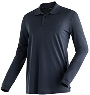 Maier Sports Herren Polo-Shirt Ulrich L/S, Langarm piqué Polohemd