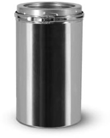 Edelstahlschornstein Längenelement 500mm I Zubehör für Kamin und Ofen I ø 130 mm I Optimale doppelwandige Isolierung I Oskar