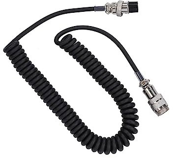 Fumei 8 Pin Mic Extension Cable 1.8M Durable Coiled Cable Compatible with Kenwood YAESU ICOM CB Radio