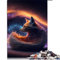 1000 Teile Puzzle Tier Fuchs Puzzle für Kinder Kartonpuzzles Lernspiele für Erwachsene und Kinder (Größe 26x38cm)
