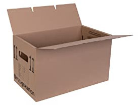 smiley pack 20 x Umzugskarton 600 x 328 x 340 mm Umzugskartons bis 40 kg Zweiwellig stabil Profi groß stark Umzugskiste Karton 2-wellig günstig XXL Archivkarton Stapelbar Sets von 5 bis 240 Stück