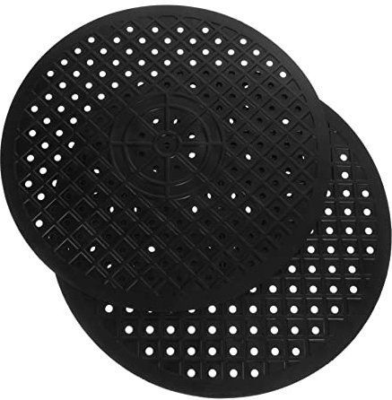 Luxshiny Alfombrilla de Goma para Fregadero Redonda 2 Uds Mantel De Drenaje Alfombrilla De Secado De Platos Mantel Individual Redondo Platos De Vajilla Protector De Fregadero De Manchas Cristalería
