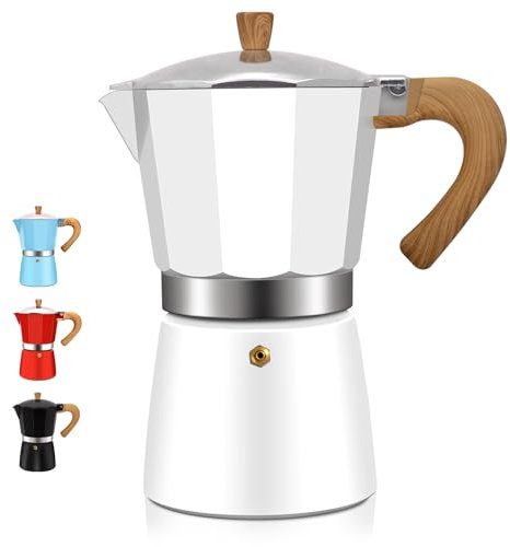 DITOSH Cafetera Expresso Moka Pot Express de 6 Taza de Aluminio Percoladora Cafetera Moka Clásica Italiana Para Preparar Café Italiano y Cubano Para Casa y Camping 300ml 10oz