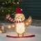 Lights4fun 40er LED Eule Weihnachtsbeleuchtung Außen Weihnachtsfigur Timer 54cm