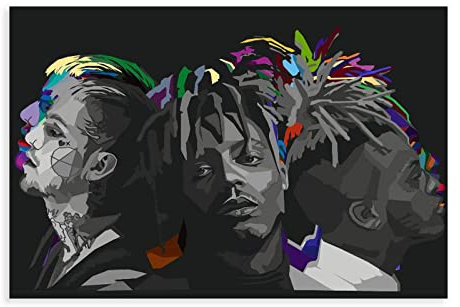 HD Rap-Sänger XXX Lil Peep Juice Wrld Poster Leinwand Poster Schlafzimmer Dekor Sport Landschaft Büro Zimmer Dekor Geschenk ungerahmt 30 x 45 cm